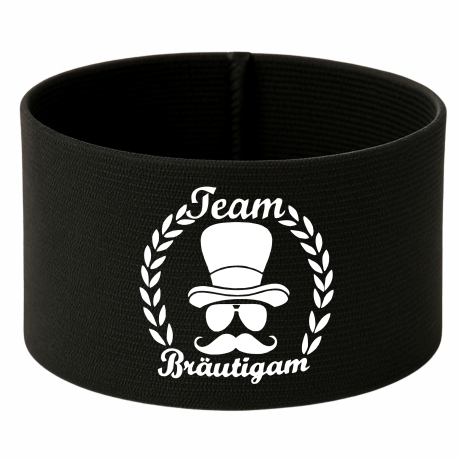 gummielastische Armbinde 10 cm bedruckt mit TEAM BRÄUTIGAM