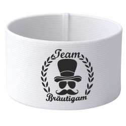 gummielastische Armbinde 10 cm bedruckt mit TEAM BRÄUTIGAM