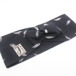 Kinderhaarband Stirnband Federn Schwarz Weiß Handmade Limitiert Kinderhaarband Stirnband Federn Schwarz Weiß Handmade Limitiert