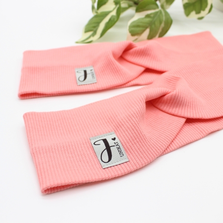 Haarband Stirnband Apricot Rippjersey Handmade Limitiert