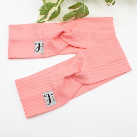 Haarband Stirnband Apricot Rippjersey Handmade Limitiert