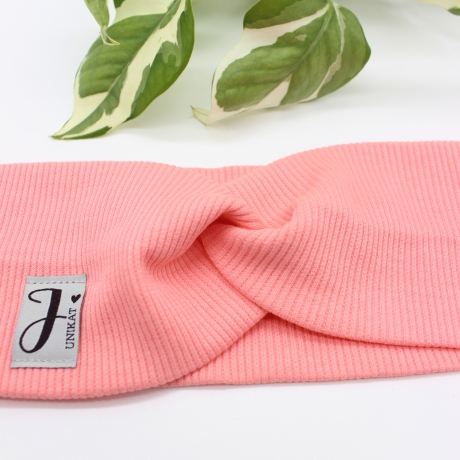 Haarband Stirnband Apricot Rippjersey Handmade Limitiert