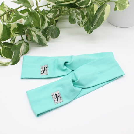 Haarband Stirnband Mint/Aqua Handmade Limitiert