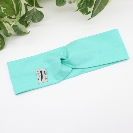 Haarband Stirnband Mint/Aqua Handmade Limitiert
