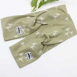 Haarband Stirnband Palmen Khaki Handmade Limitiert Haarband Stirnband Palmen Khaki Handmade Limitiert
