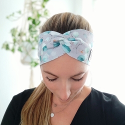 Haarband Stirnband Hellgrau Eukalyptus Handmade Limitiert Haarband Stirnband Hellgrau Eukalyptus Handmade Limitiert