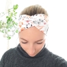 Haarband Stirnband Weiß Blumen Handmade Limitiert