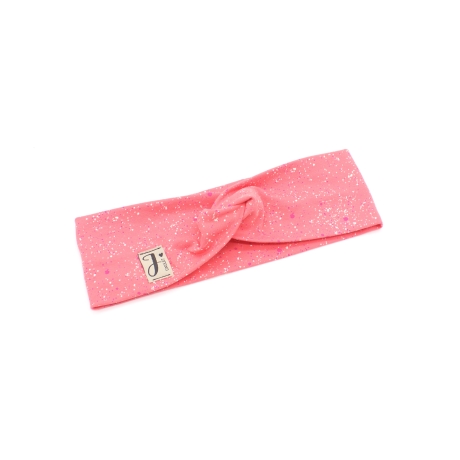 Haarband Stirnband Pink Farbkleckse Weiß Handmade Limitiert