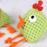 Gehäkelte Hühner – Osterdeko zum Aufhängen 2er Set
