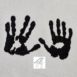 Silhouette 2 Hände - 9,78 x 6,27 cm