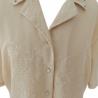 BESTICKTE VINTAGE-BLUSE GELB