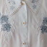 BESTICKTE VINTAGE-BLUSE WEISS