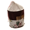 Projekttasche Handarbeitskorb Bobbeltasche Blumen Stricken