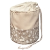 Projekttasche Handarbeitskorb Bobbeltasche Blumen Stricken