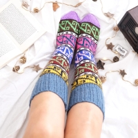 Handgestrickte lange Kuschelsocken aus Wolle – Unisex | 38 39 40