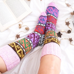 Handgestrickte Wollsocken – Warme Kuschelsocken Unisex | 38 39 40