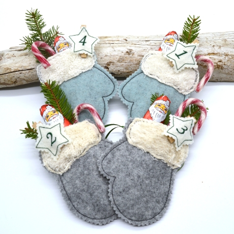 Stickdatei Handschuhe zum Befüllen Wunscherfüller Adventskalender