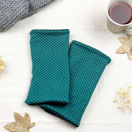 Armstulpen mit Punkten für Damen aus Jersey & Fleece