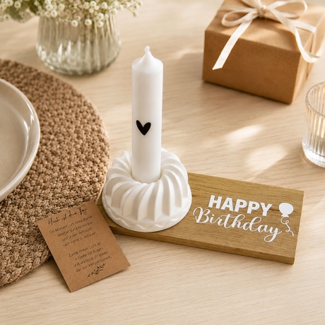 Geburtstagsgeschenk | Geschenkset mit Kerze & Kerzenhalter