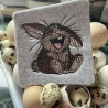 Einzeldatei lachender Hase 02 - Größe: 8.21x7.47 cm