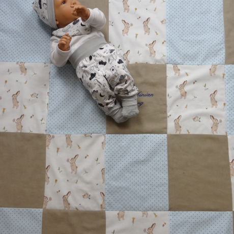 Krabbeldecke  Patchwork, Kuscheldecke, Tagesdecke