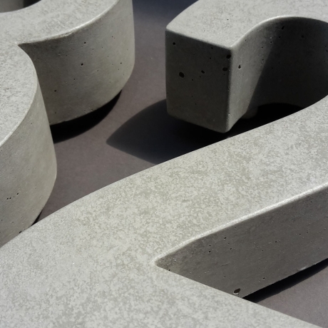 HAUSNUMMER aus BETON | 24cm Arial Narrow | 3D Optik  Top Design
