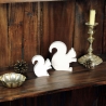 Herbstdeko Eichhörnchen Figur – Tierfigur in Keramikoptik