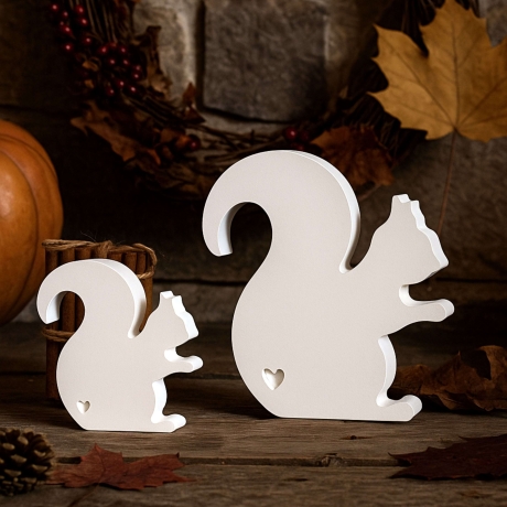Herbstdeko Eichhörnchen Figur – Tierfigur in Keramikoptik