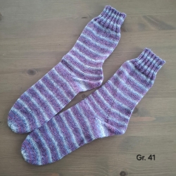 Stricksocken Gr. 41 handgestrickt Wollsocken Schurwolle/Polyamid