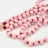 Handykette/ Holzperlenkette mit Karabinern Rosa/Rot