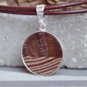 Kettenanhänger Holz – Eiche & Pitch Pine in 925 Silber