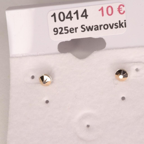 925er Ohrstecker mit Swarovski® Rose Montees crystal rose gold