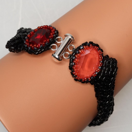 925er Armband aufwendig gearbeitet mit Swarovski® Chatons 18mm