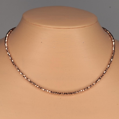 Feines 925er Collier mit 159 Swarovski® Xilions 3mm rose gold 