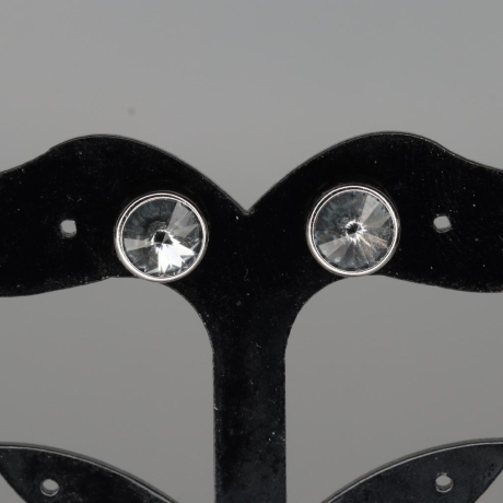 925er Ohrstecker mit Swarovski® Rivolis 8mm black diamond