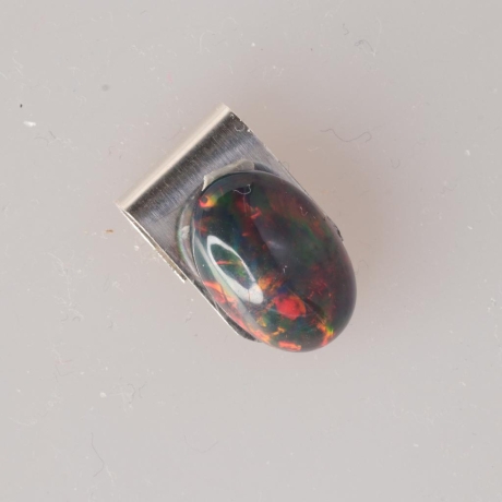 925er Anhänger mit schwarzem Opal, bunt schimmernd