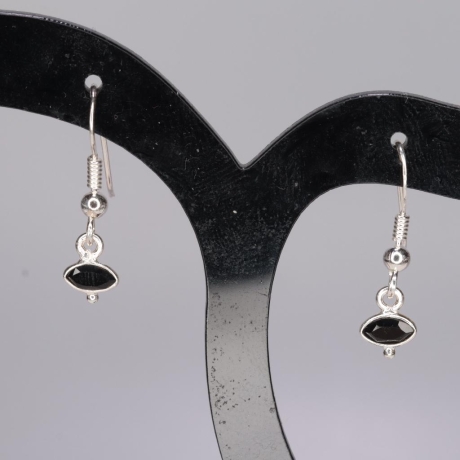 925er Ohrringe mit schwarzem Onyx Auge