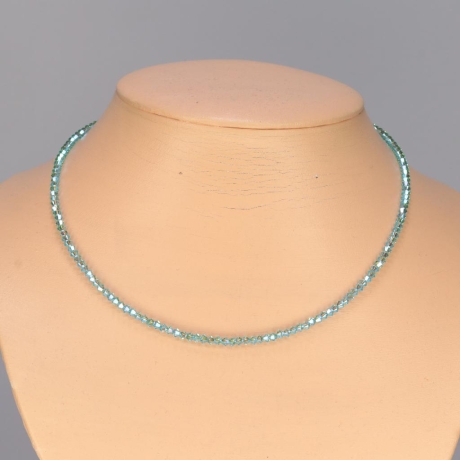 925er Kette mit feinen Swarovski® Xilions 3mm light turquoise 2xA