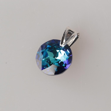 925er Anhänger mit Swarovski® classic cut Anhänger rund crystal b