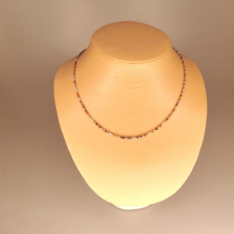 925er Kette mit facettierten bunten Zirkon Briolettes