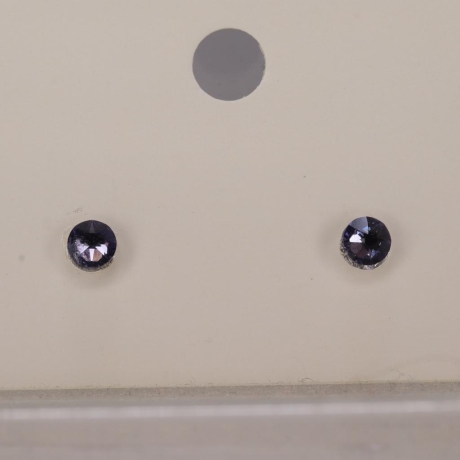 925er Ohrstecker mit Swarovski® rose montees tanzanite