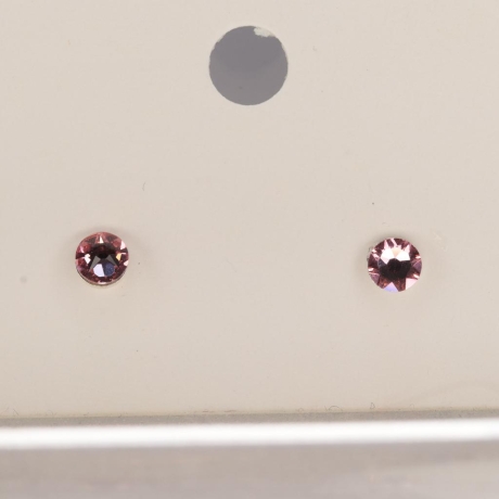 925er Ohrstecker mit Swarovski® rose montees light rose