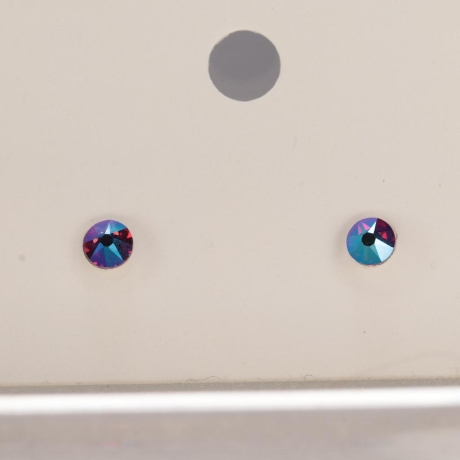 925er Ohrstecker mit Swarovski® rose montees light siam shimmer