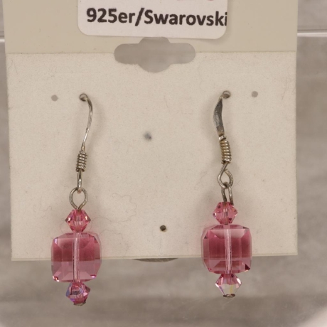 Handmade 925er Ohrringe mit Swarovski® Würfeln und Xilions