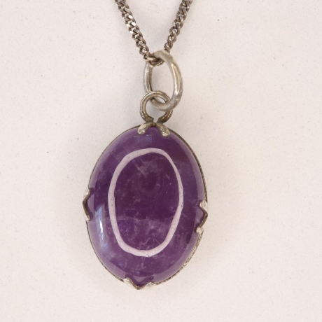 Handmade 925er Kette mit Amethyst