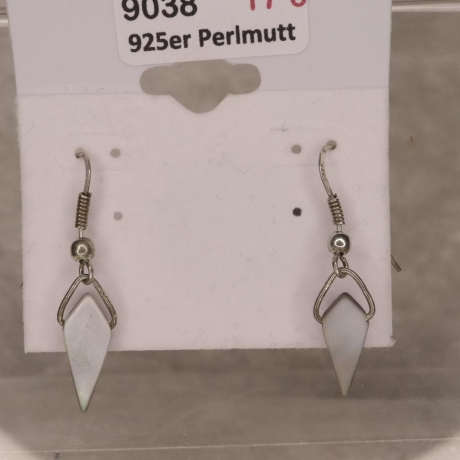 925er Ohrringe mit Perlmutt Spitzen