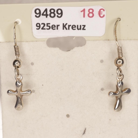 925er Ohrringe mit Kreuz