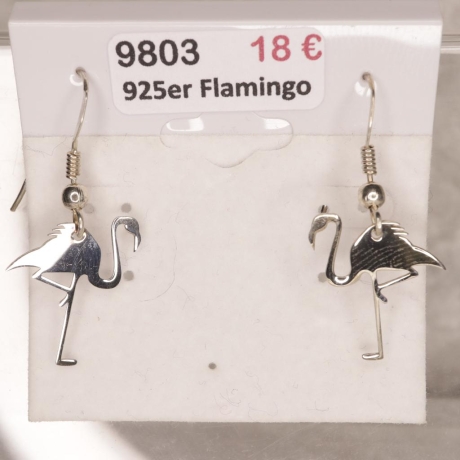 925er Ohrringe mit Flamingo