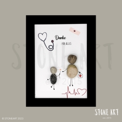 Steinbild Danke für alles - Geschenk für Arzt, Praxis, Kollegen