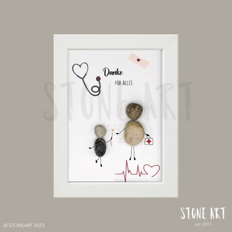 Steinbild Danke für alles - Geschenk für Arzt, Praxis, Kollegen